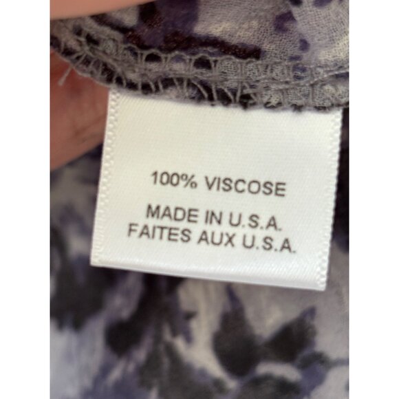 Misa Los Angeles Floral Print Sheer Long Sleeve Blouse With Tassels  Womens S - Picture 5 of 11